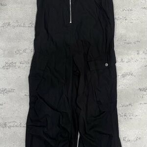 Black Jumpsuit with Zipper Detail